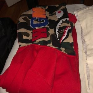 Bape Hoodie WGM Red